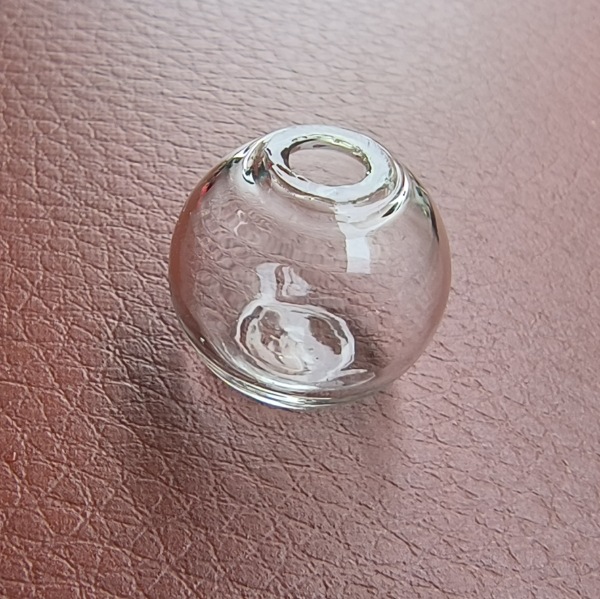 20mm Flat Bottom Single Hole Hollow Glass Ball Jewelry Accessories Car Pendant Manufacturer Wholesale Bright Planet