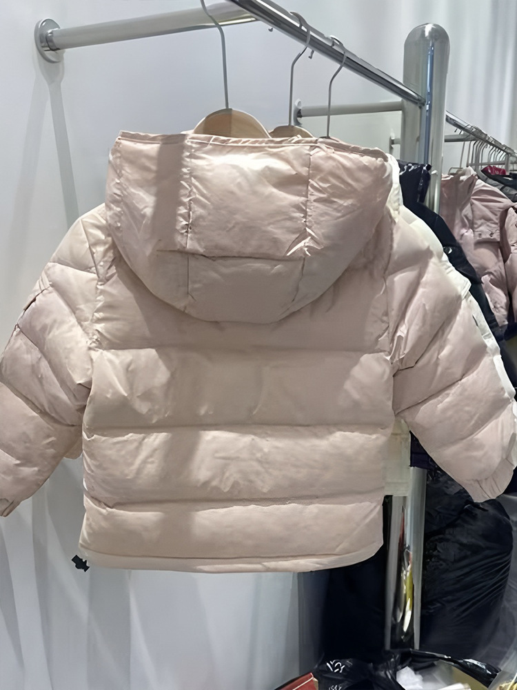 Children's Short down Jacket, Same Style as m Brand, Winter Thickened, Boys and Girls, Medium and Large Children, Warm, Three-Proof, Shiny Outerwear, Trendy