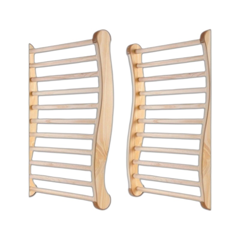 Cross-Border Spot Wooden Backrest Steam Room Pillow S-Shaped Design Sauna Chair Wooden Curve Type Sauna Backrest