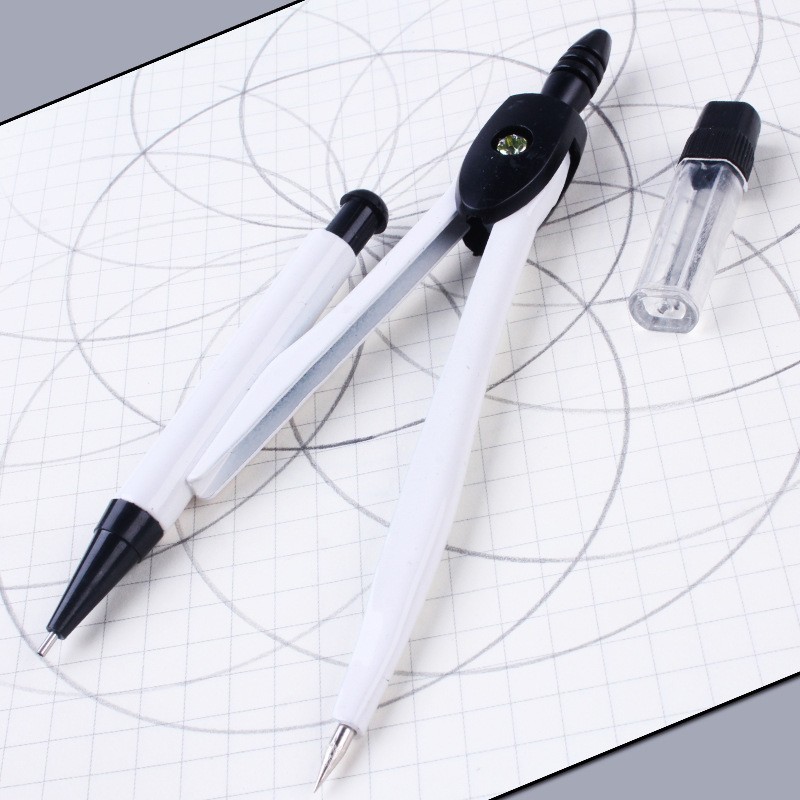 Metal compass set with lead core geometry drawing primary and secondary school students compass examination drawing mathematics stationery wholesale generation