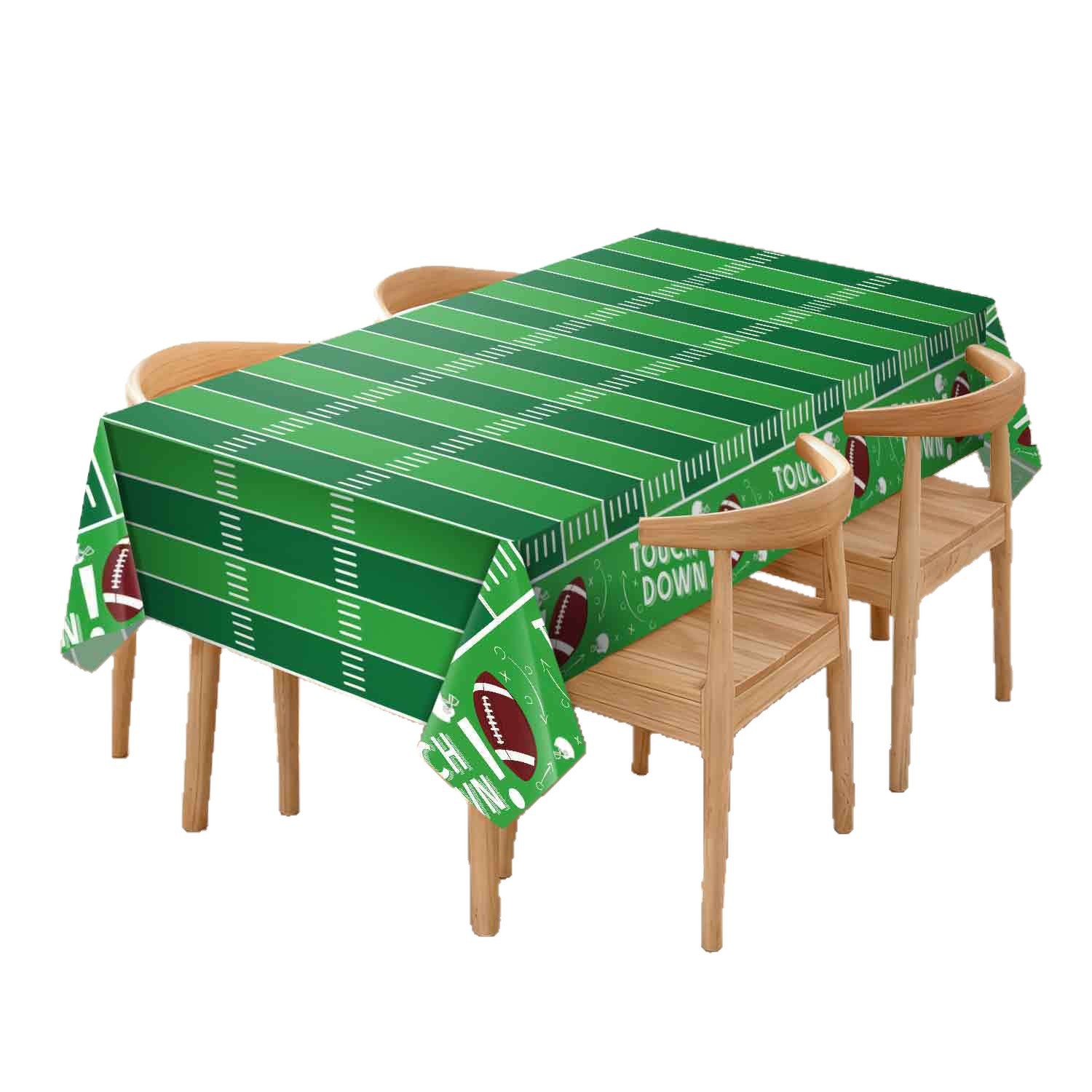 Cross-Border Super Bowl Football Tablecloth New American Football Party Party Decoration Disposable Plastic Tablecloth