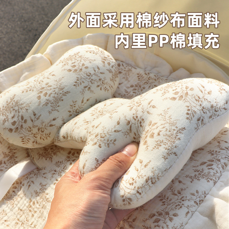 Four Seasons Baby Stroller Mat Walking Baby Artifact Cushion Summer Summer Summer Mat Baby Stroller Mat Pill Ya Accessories Breathable Cotton Yarn