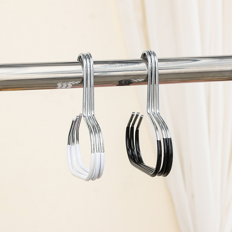 Tiktok Chrome-Plated Round Ring Hanger for Home Use, Stainless Steel Non-Slip Scarf Rack, Multi-Functional Hat and Scarf Hanger, Round Clothes Hanger