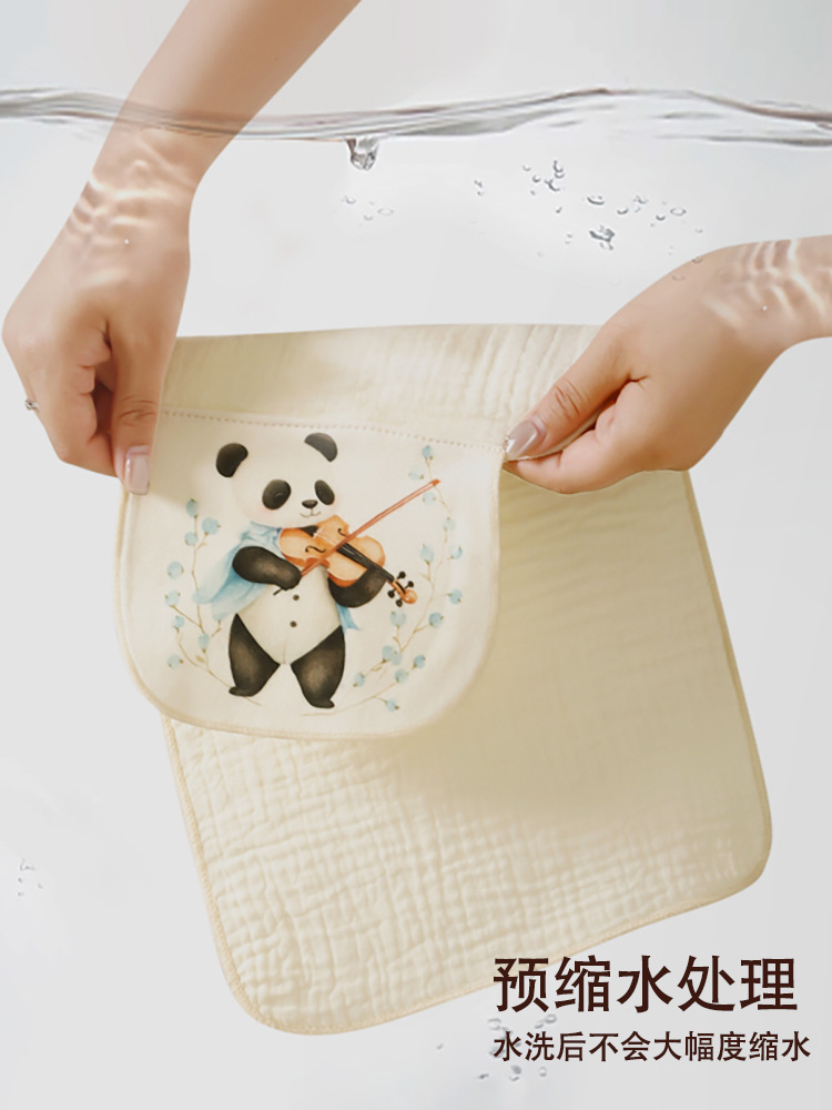 Sweat-Absorbent Towel Baby Type a Pure Cotton Kindergarten Large Sweat-Proof Towel Sweat-Absorbent Breathable Cotton Gauze Baby Pad Sling
