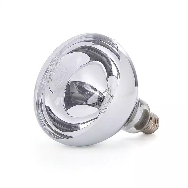 Silver 165mm Bathroom Heater Bulb 275W Infrared Waterproof Bathroom Universal Warm Old-Fashioned Lamp Warmer