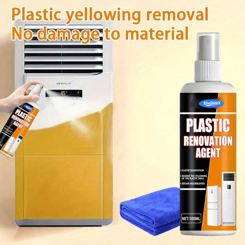 Средство для восстановления пластика - раствор для отбеливания и устранения желтизны - подходит для кондиционеров, туалетов и фар автомобилей