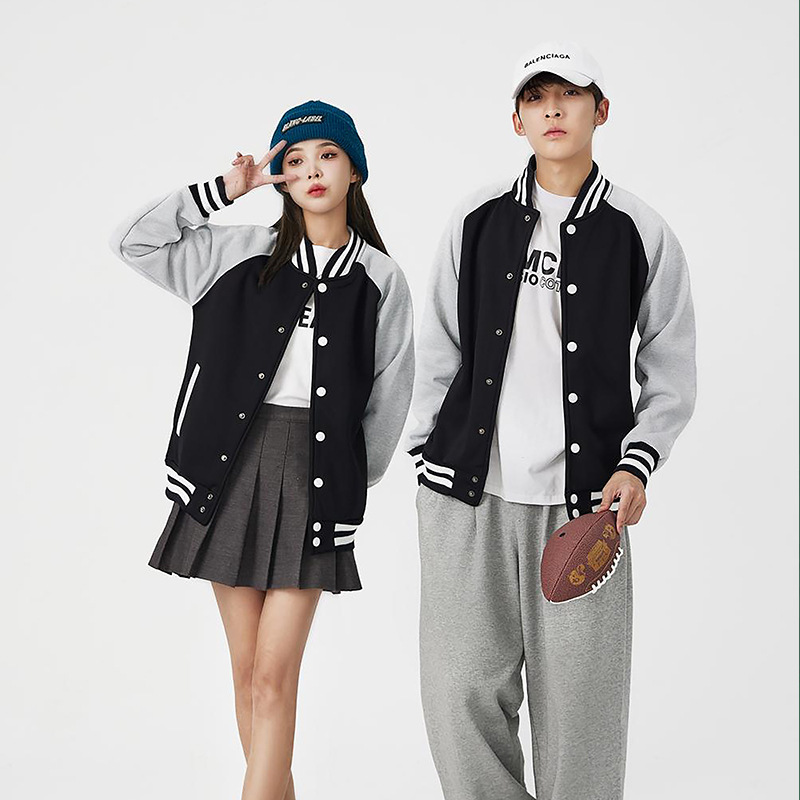 Sweatshirt Baseball Jacket Custom Logo Printing Educational Workwear Kindergarten Uniform Jacket Autumn and Winter Thin Loose Employee Top