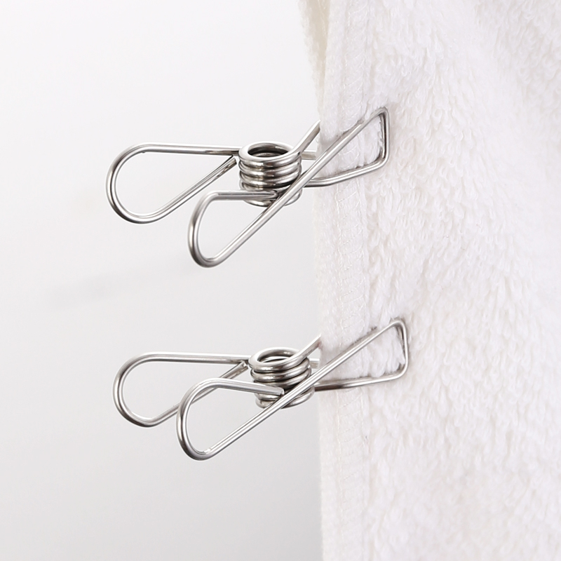 Stainless Steel Storage Clips for Socks, Mosquito Coils, Drying Clothes, Snack Bags, Hangers, Curtains, Factory Direct Sales, Durable Clamping
