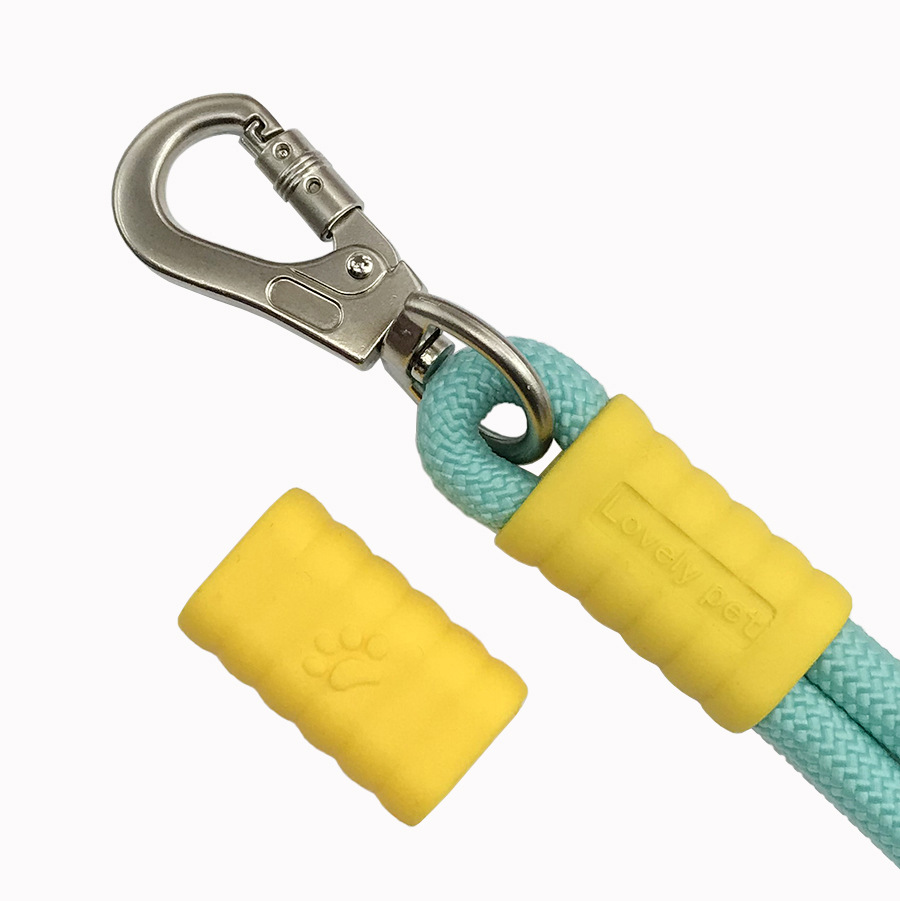 New Pet Rope Joint Button Traction Rope Round Rope Buckle Pet Traction Rope Colorful Plastic Buckle Dog Rope Accessories