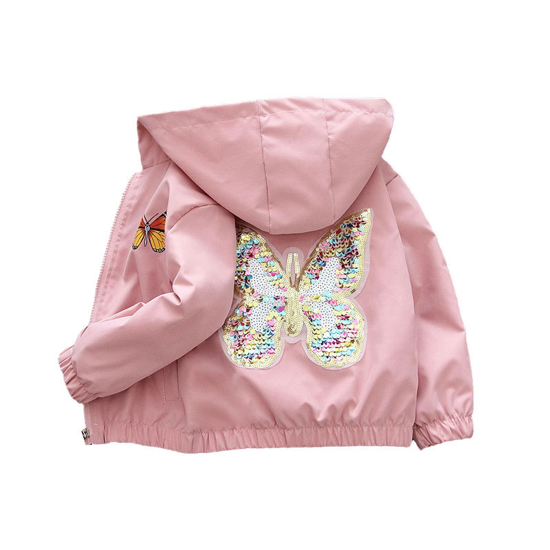[Hot-Selling Export Item] Girls' Spring & Fall Jackets 2025 New Style Girls' Medium and Large Kidsren's Thin Hooded Jacket Tops