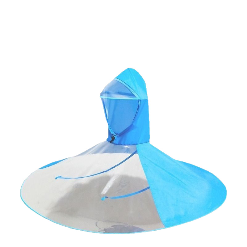 【Xinyiqi】Ufo Raincoat Adult Fishing Umbrella Outdoor Cape Boneless Handleless Umbrella Hat Specifically for Fishing