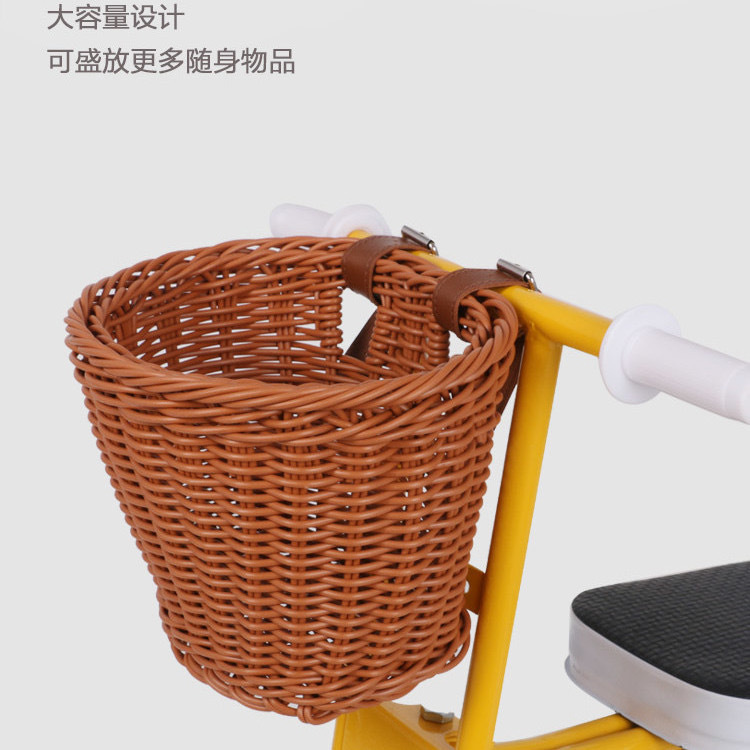 Stroller Hand-Knitted Car Basket Straps, Scooter Rattan Basket Straps, Rope Belts, Hand-Knitted Car Basket Leather Straps