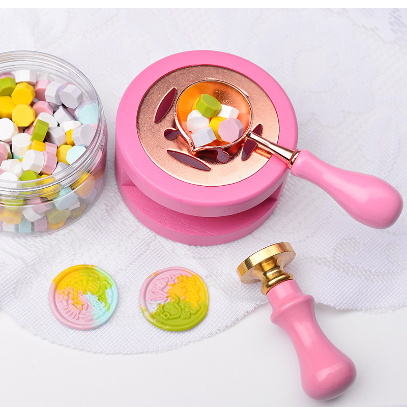 Lacquer Seal Head Seal Head Head Wax Grain Melting Furnace Backing Plate Handle Candle Envelope Sealing Copper Head Pattern Ang Seal Floating