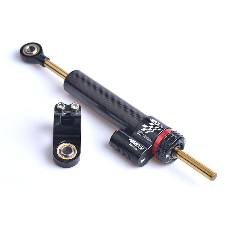 Modification Accessories Universal Reinforced Carbon Fiber Titanium Steering Damper Anti-Sway Balance Bar Buffer