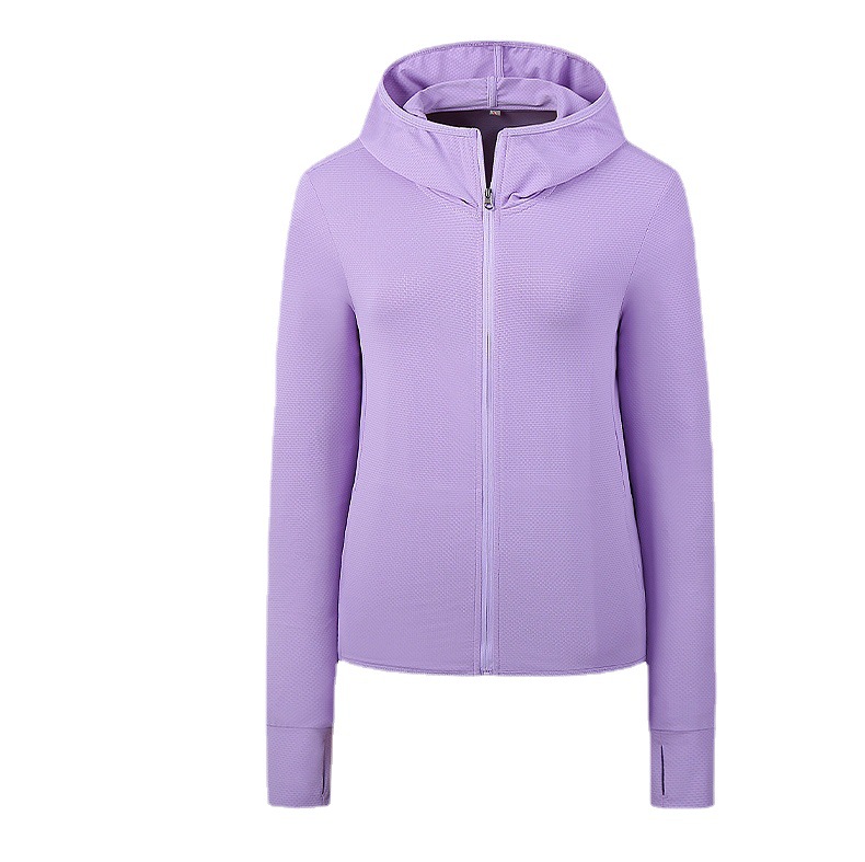 A library with anti-ultraviolet UPF50 summer sun protection clothing men's ice silk knitted long sleeve lovers skin clothing women's fashion