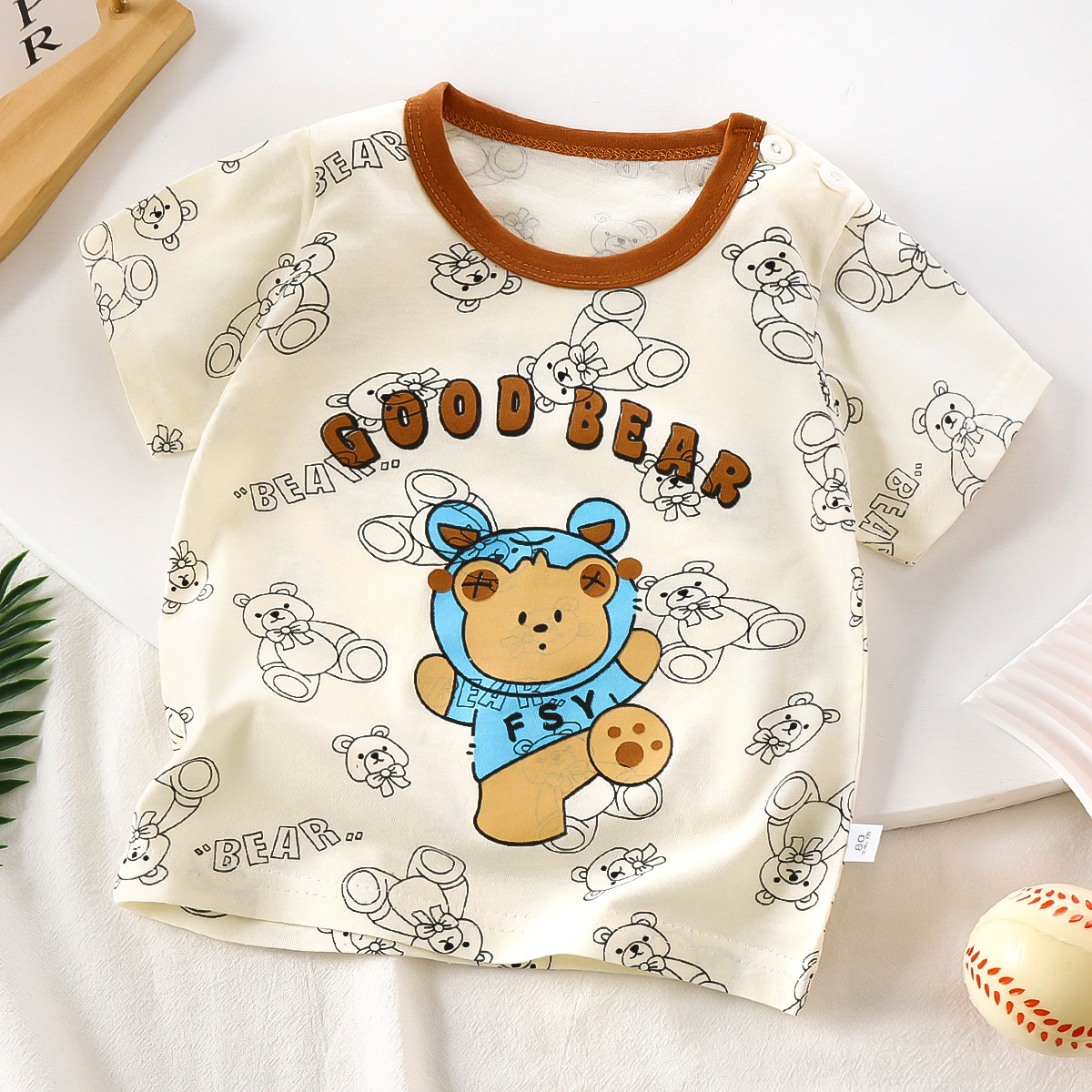 Children's short-sleeved T-shirt cotton girls summer baby baby summer children's clothing new boys' jacket a generation of hair