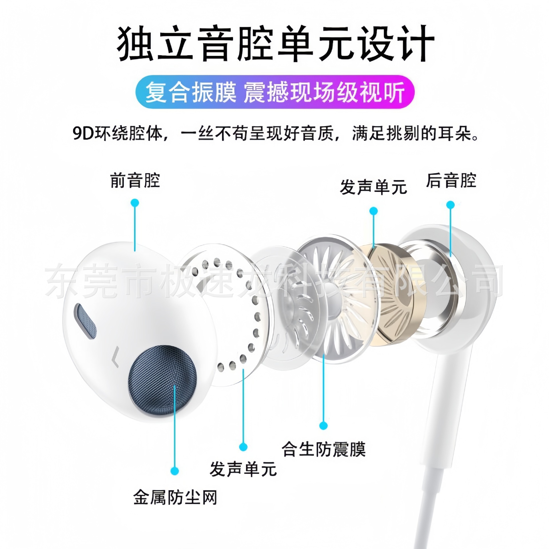 Factory Wholesale Fourth-Generation Wired Headphones Suitable for Apple and Huawei Wired Headphones with Type-C Digital Chip