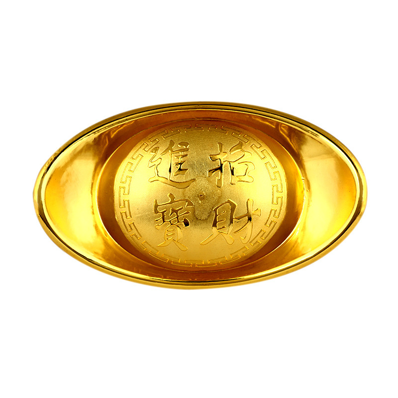 New Year's Spring Festival ornaments jewelry shop gold shop shop counter New Year decoration shopping mall beautiful Chen pile head plastic gold ingot