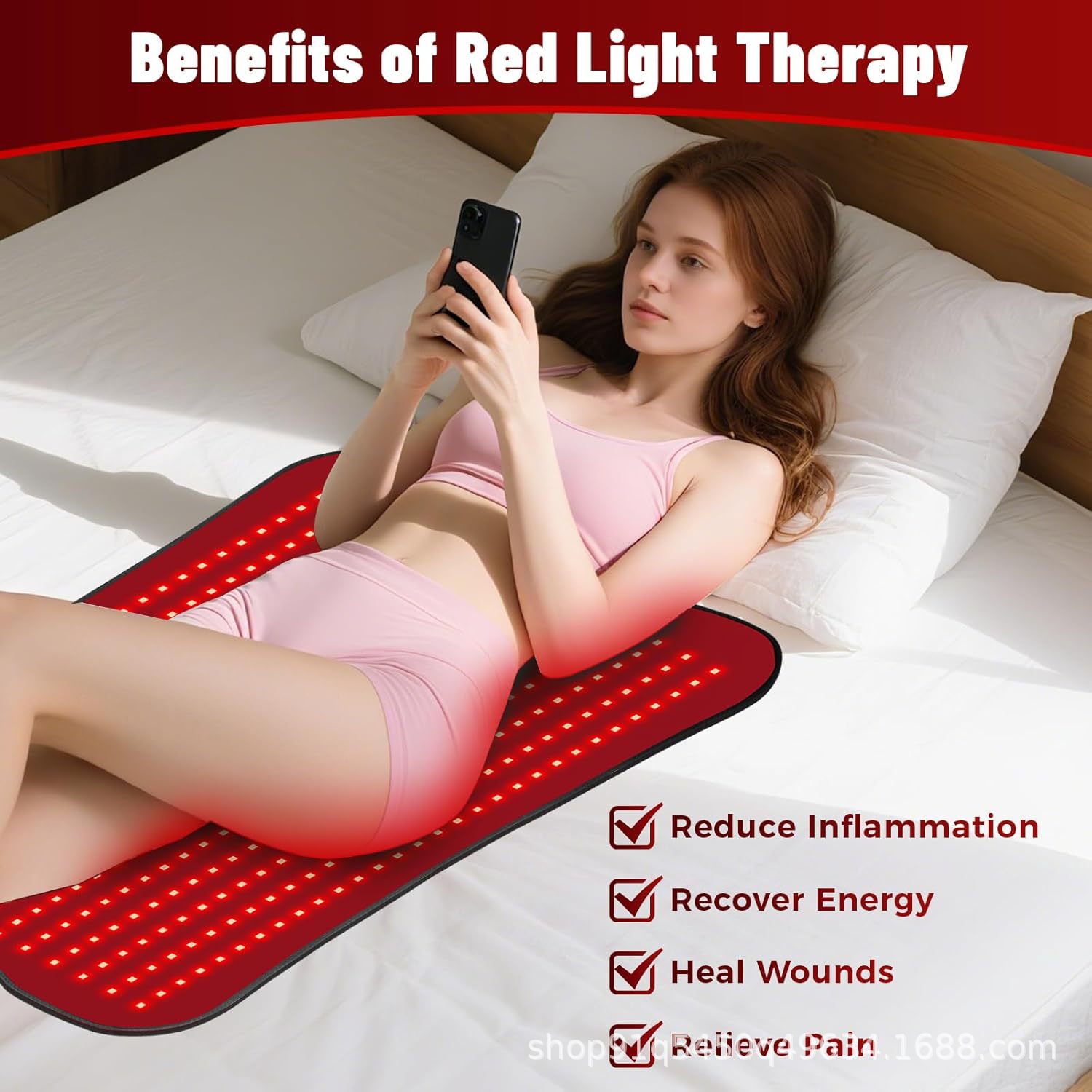 Amazon 420 Lamp Red Light Pad Red Light Physiotherapy Belt Infrared Physiotherapy Yoga Mat Red Light Physiotherapy Heating Compress Lamp