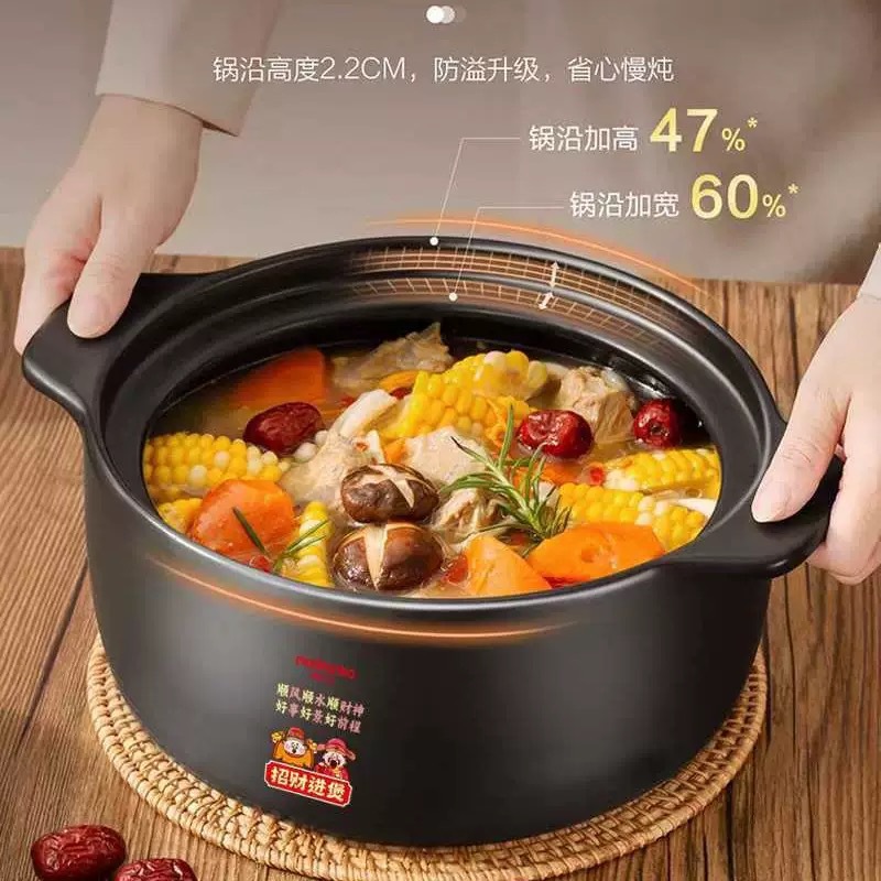 Casserole Stew Pot Household Gas High Temperature Resistant Ceramic Soup Pot Dry Burning Does Not Crack Gas Stove Special Soup Pot Casserole