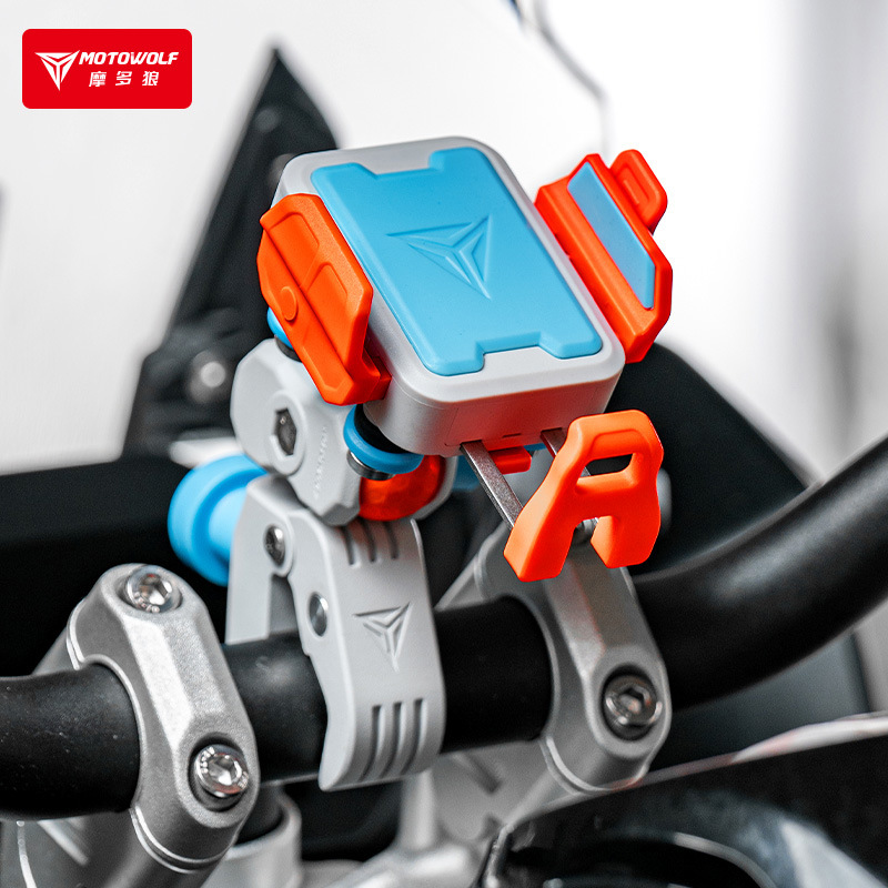 Мотоциклетный амортизирующий держатель для мобильного телефона алюминиевый