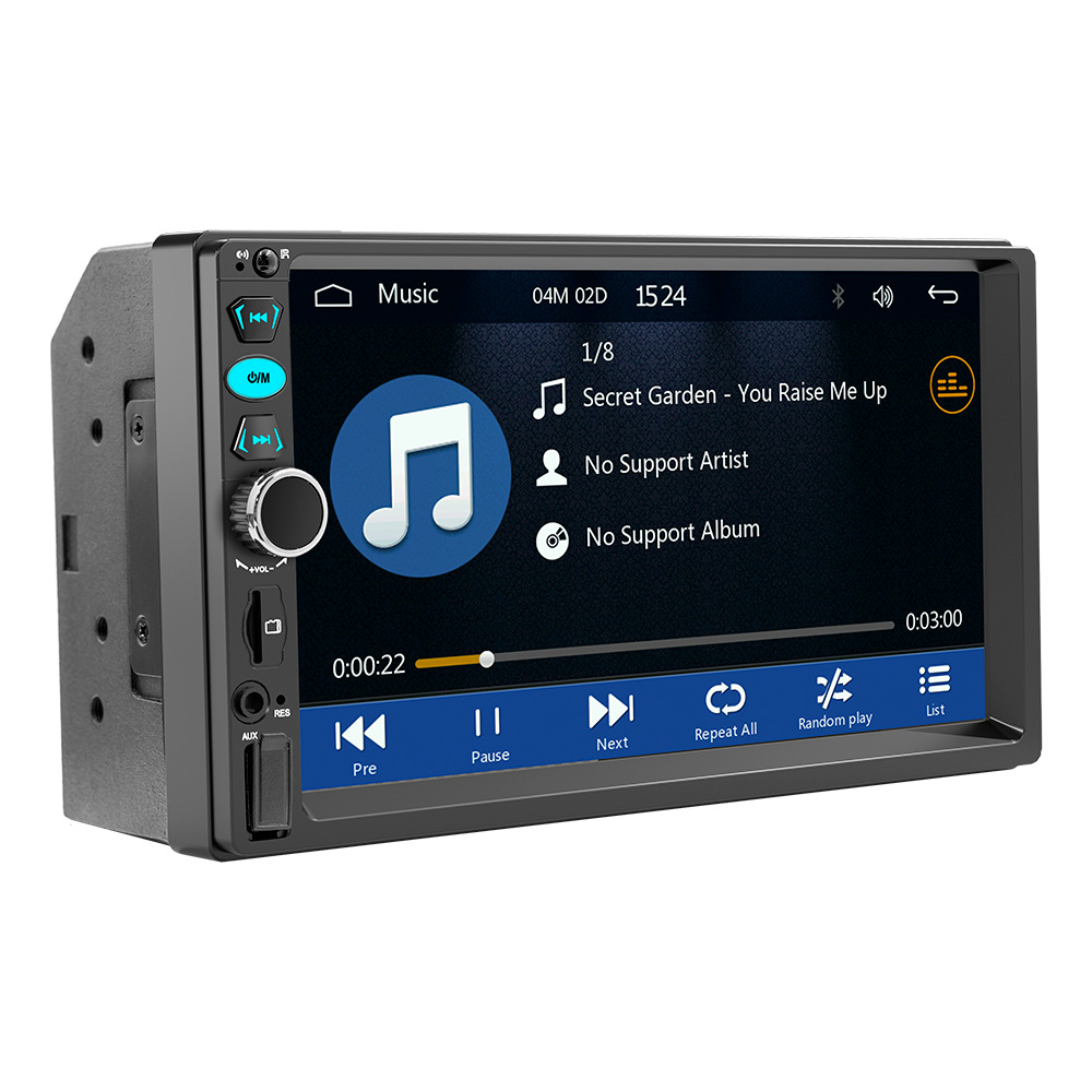 New 7-inch HD capacitive screen car MP5 host mobile phone interconnection Bluetooth player wired carplay
