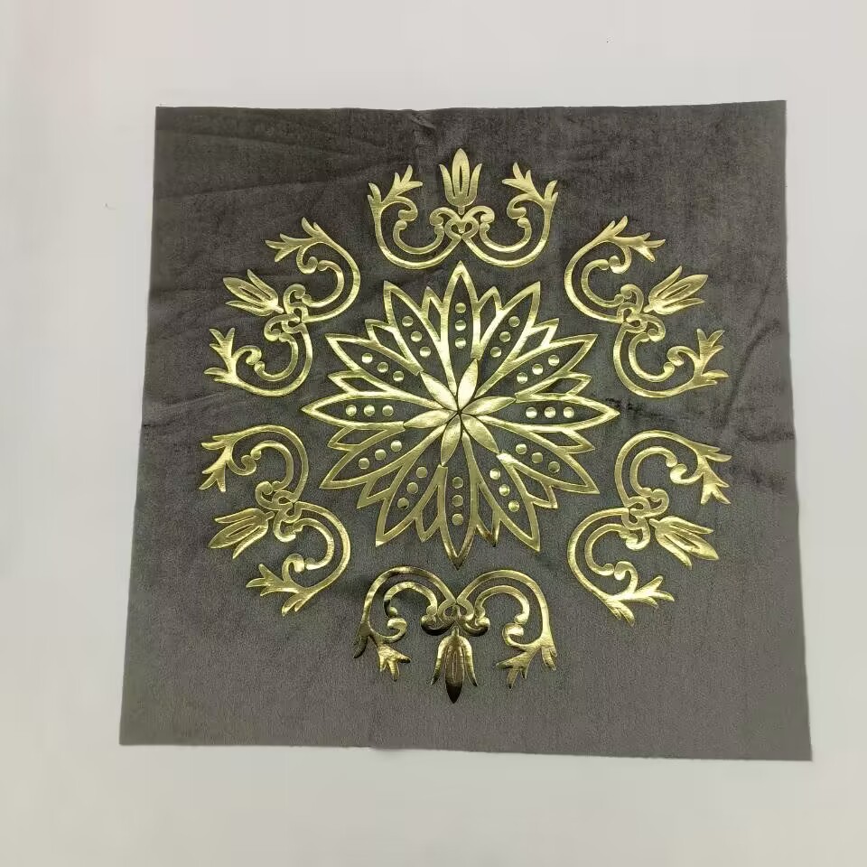 Fabric Hot Stamping Factory Provides Super Soft Canvas Foam Hot Stamping Processing, Positioning Hot Stamping, Laser Colorful and Does Not Fall Off Gold