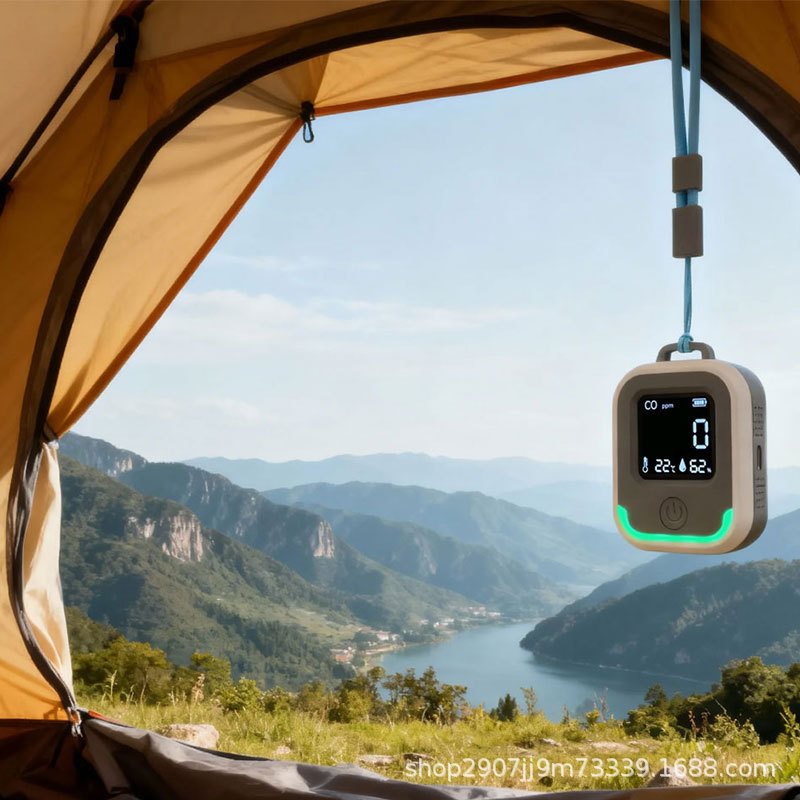 Foreign Trade Patented 3-in-1 Carbon Monoxide Detector Co Portable Outdoor Camping Rv Temperature and Humidity Alarm
