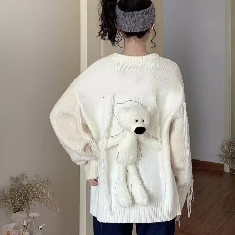 Последняя мультяшная свитерная милая трехмерная кукла медведь брошка мультяшный подвеска булавка вязаная 13D