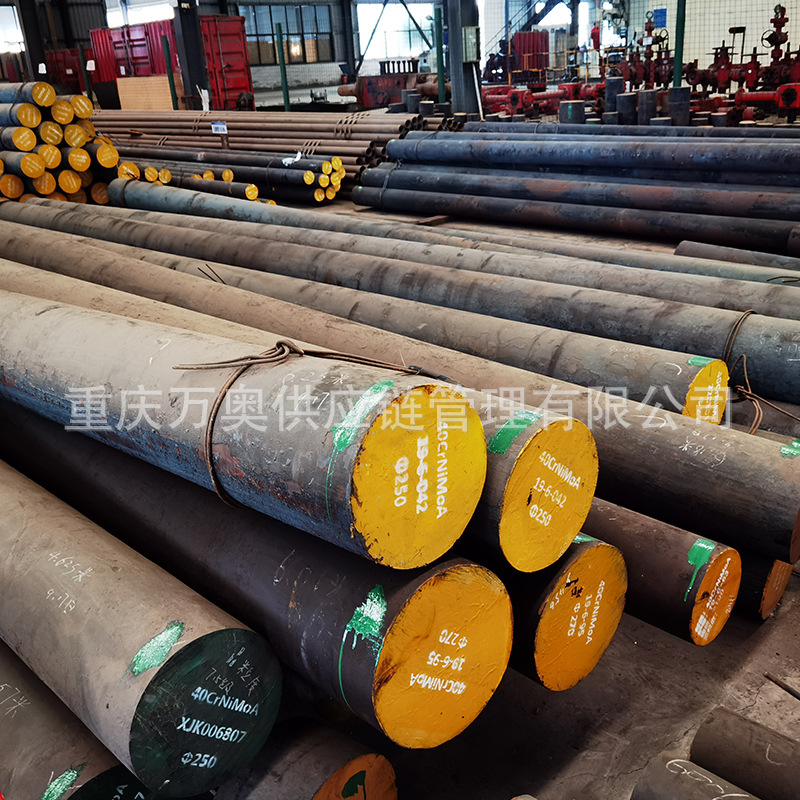 4145H Hot-Rolled Round Steel 8620H Round Steel 20Crmnti Mold Steel with Various Specifications Available for Spot Cutting and Processing
