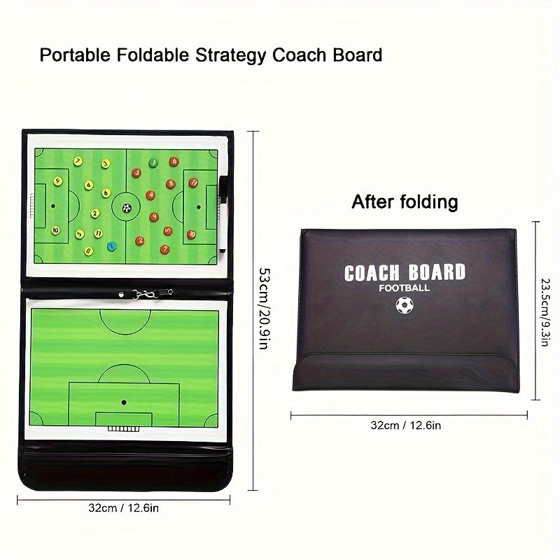Football tactical board 2.5 folding coach teaching board color folding with magnetic drill command board long-term supply