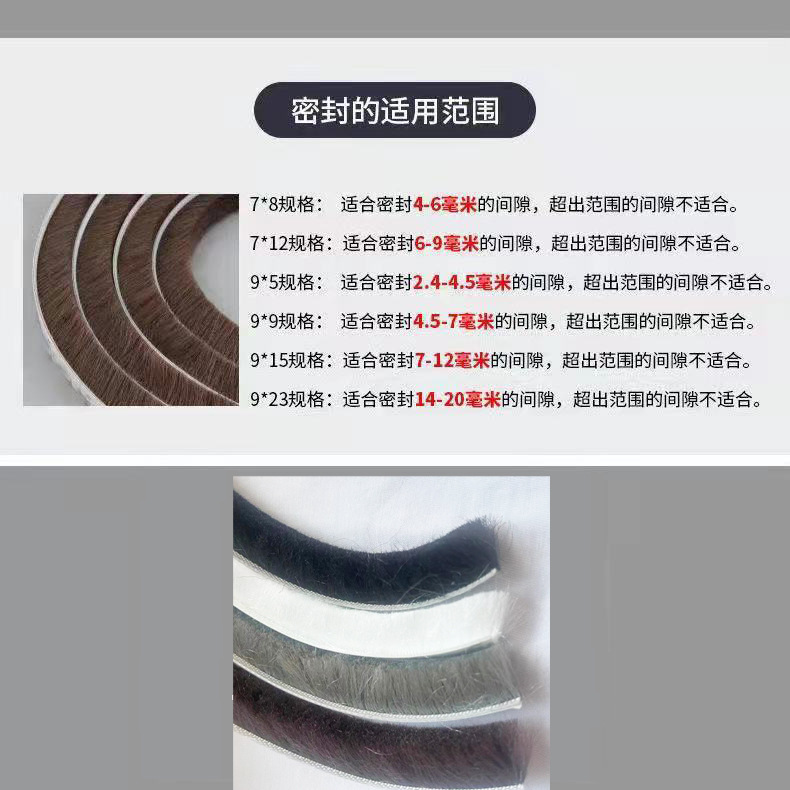 Window Seals, Door and Window Seals, Self-Adhesive Tops, Sliding Door Anti-Collision Strips, Window Windproof, Warm and Sound Insulation Strips