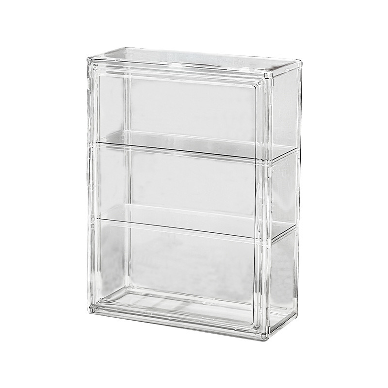 Multifunctional Wall-Mountable and Stackable Magnetic Suction Figure Blind Box High-Transparent Display Cabinet Cosmetics Dust-Proof Storage Box