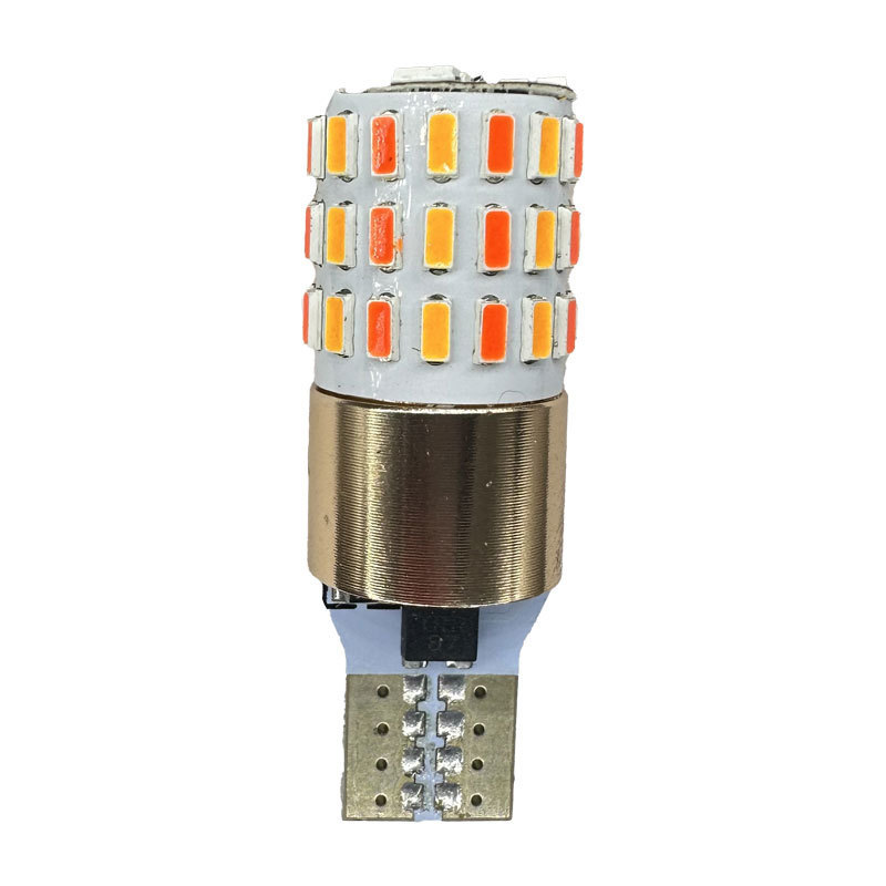 Motorcycle highlight T10 width indicator two-color turn signal T15 3014 54smd W5W tail bulb led