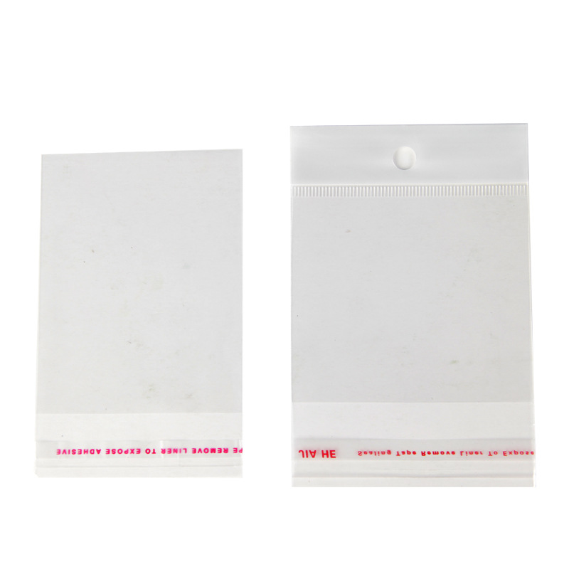 Wear Armor Opp Self-Adhesive Bag Boutique Cardboard Packaging Bag Double-Layer Self-Adhesive Transparent Self-Adhesive Bag Card Head Hanging Hole Bag