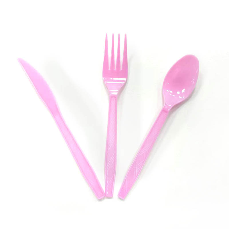 Disposable Knife, Fork and Spoon Plastic Individually Packaged Fruit Fork Wholesale Takeaway Packaged Fork and Spoon Tableware Food Grade