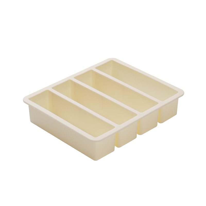Cross-Border 4-Compartment Easy-Release Household Large Silicone Commercial Whiskey Long Ice Cube Tray Mold