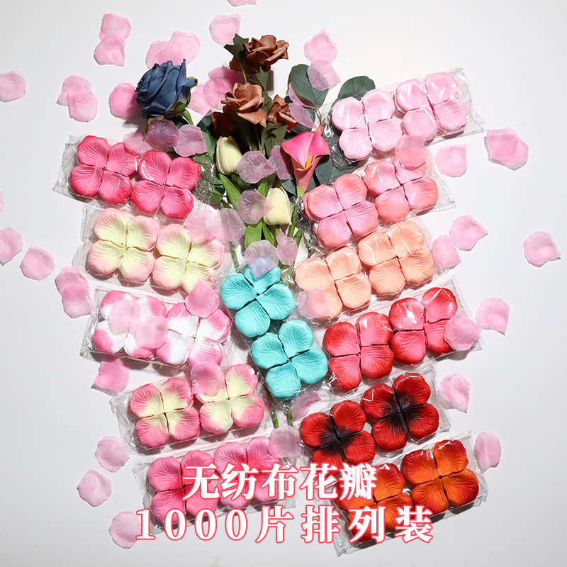 Non-woven petals one thousand pieces arrangement pack small size simulation petals wedding petals simulation rose petals