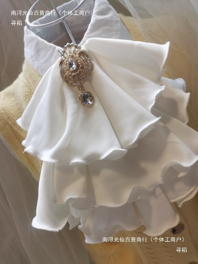 Ruffled Three-Layer European-Style Collar Flower Mouth Scarf White Collar Flower Cosplay Performance Yujian Laisi Bow Tie