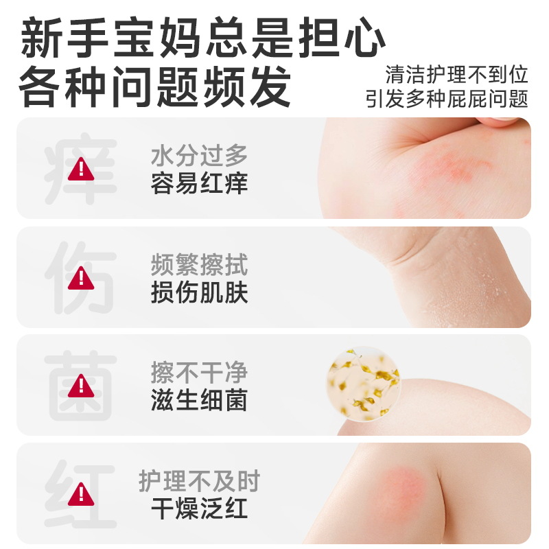 Deyou Baby Wet Toilet Paper 10 Pumps/Pack Butt Wipes for Pregnant Women, Babies and Kidsren Wet Wipes for Home Use