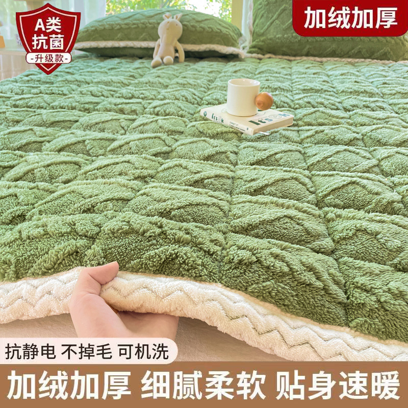 Class a Milk Velvet Mattress Thickeneded Student Dormitory Mattress Cushion Winter Single Thin Cushion Soft Cushion Coral Velvet Cushion Quilt 3