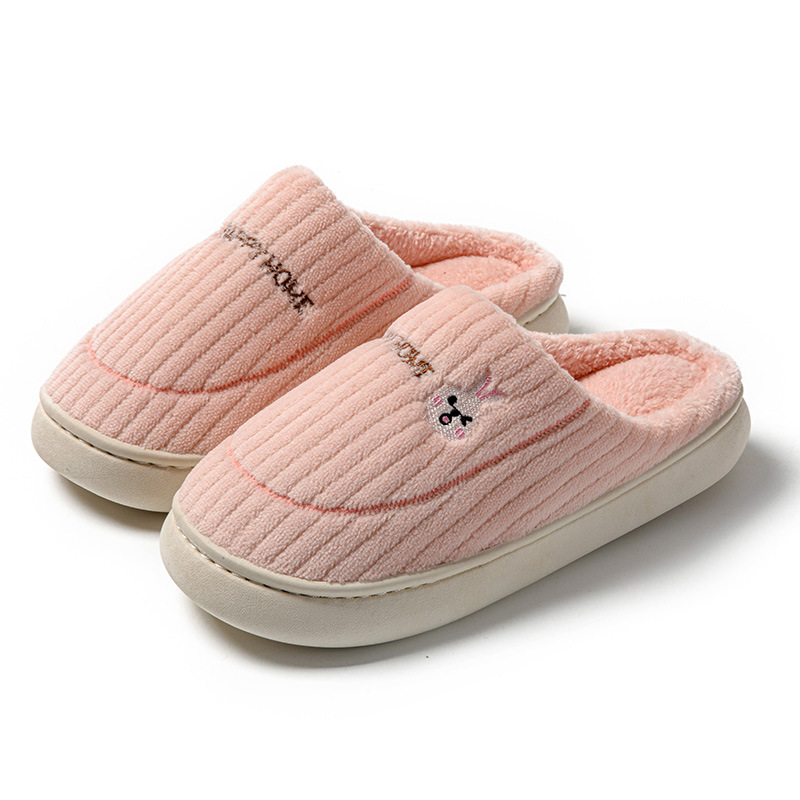 New Style Cotton Slippers for Men, Winter Indoor Warm Slippers, Women's Home Plus Plush Cotton Slippers