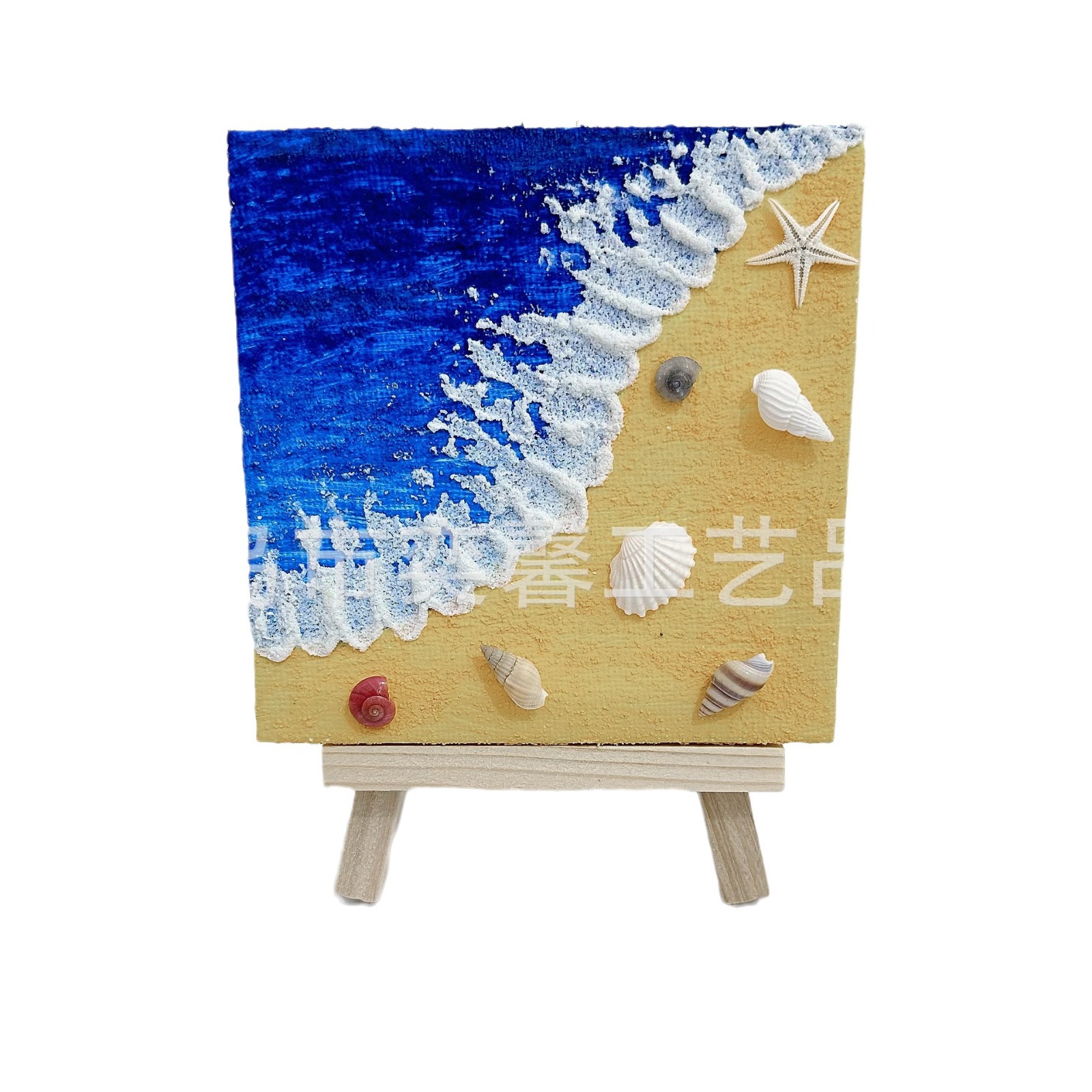 Shell Beach Texture Painting DIY Material Hand-painted Decorative Digital Oil Painting Quartz Sand Acrylic Stereo Ocean