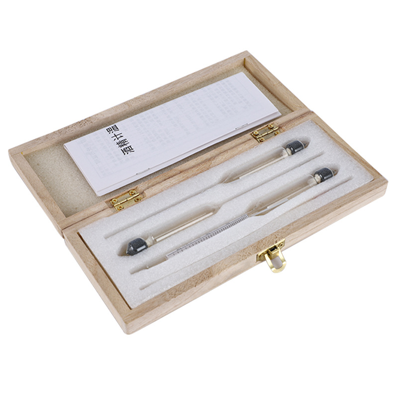 Alcohol meter liquor alcohol meter precision 0-100 degrees 3 groups wooden boxed self-brewing distilled liquor alcohol concentration meter