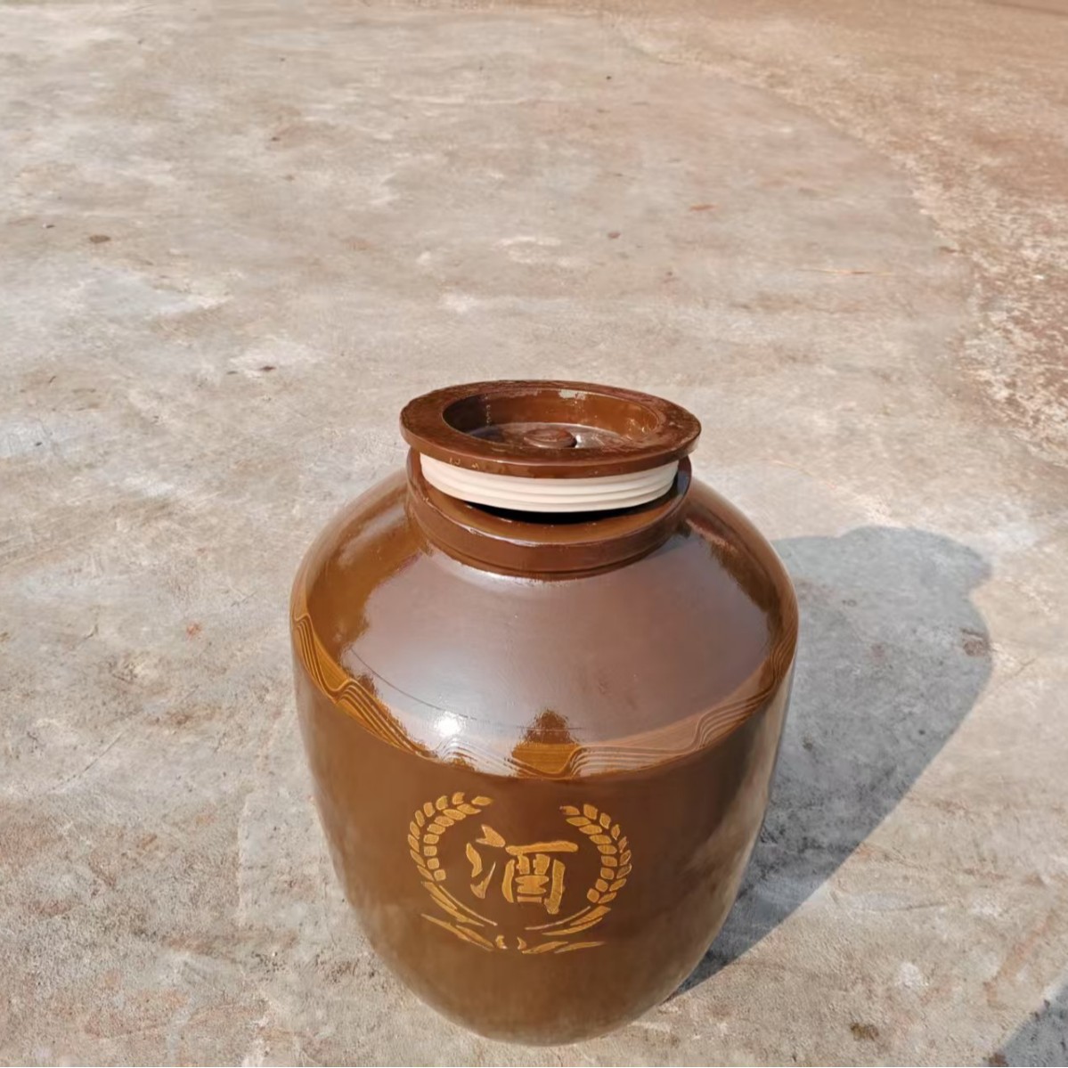 50kg (50kg) Contains Sealing Lid, Earthenware Storage Wine Jar, Special Wine Jar for Drying Vinegar and Wine Storage, Factory Earthenware Jar