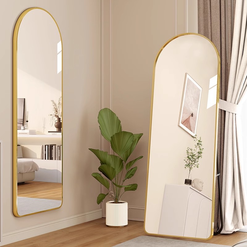 Full-Length Mirror, Floor-To-Ceiling Mirror, Home Girl's Popular Ins Style Dressing Mirror, Wall-Mounted Fitting Mirror, Bedroom Stereo Large Mirror