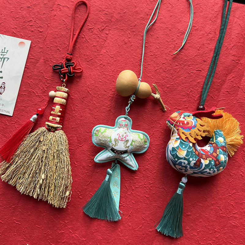 New Chinoiserie Ancient Style Mid-Autumn Festival Tassel Hanging Gourd Pendant Car Hanging Door Hanging Creative High-End Souvenir