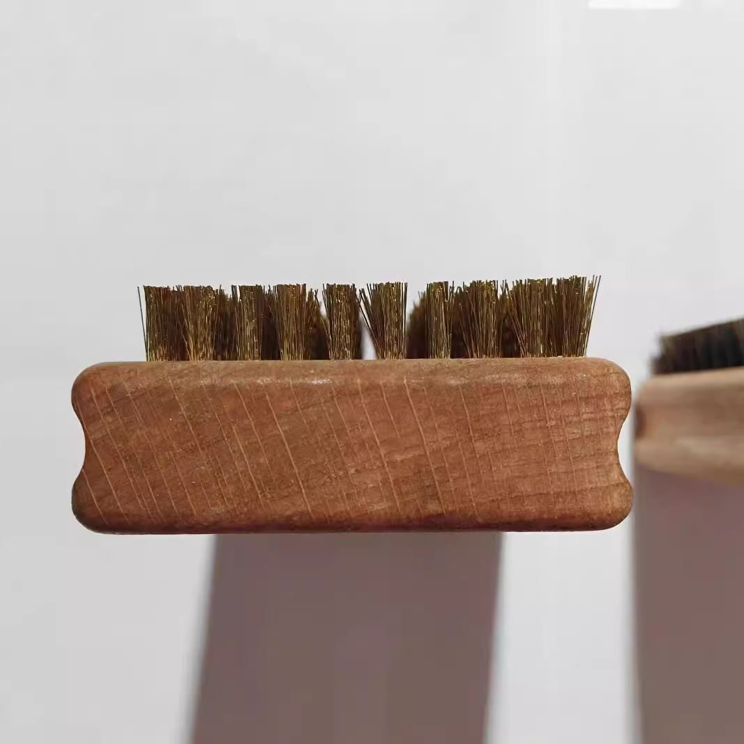 Ski board brush snow wax brush copper wire dewaxing nylon cleaning horse hair polishing waxing set of cleaning supplies