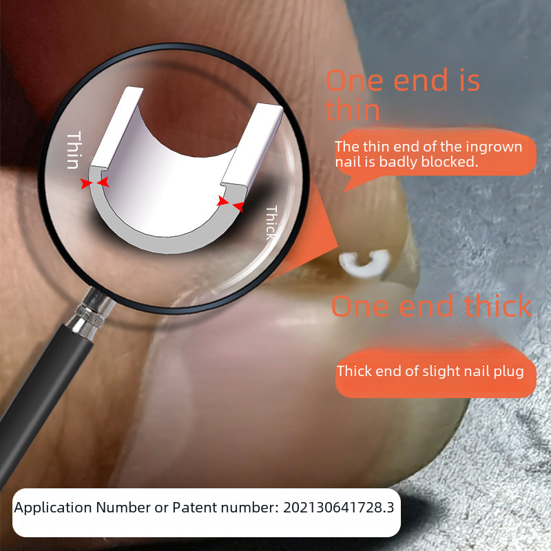 Nail Pad C- shaped Nail Pad Toenail Filling Pad Nail Groove Corrector Paste Nail Paste Nail Paste Toenail Long Meat