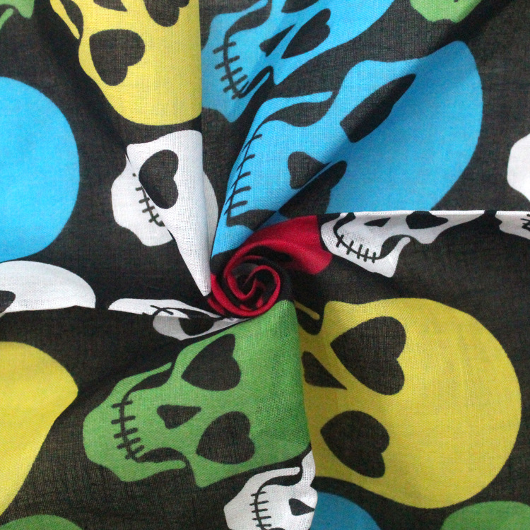 Factory direct pirate hiphop tide cotton square scarf sports hip-hop scarf skull ghost head flame 30 optional